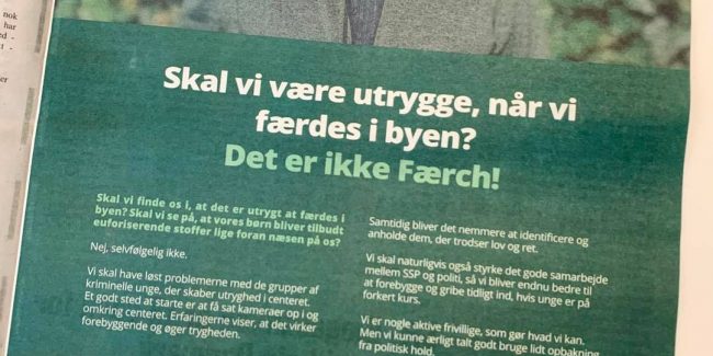 Skal vi være utrygge, når vi færdes i byen? Det er ikke Færch!